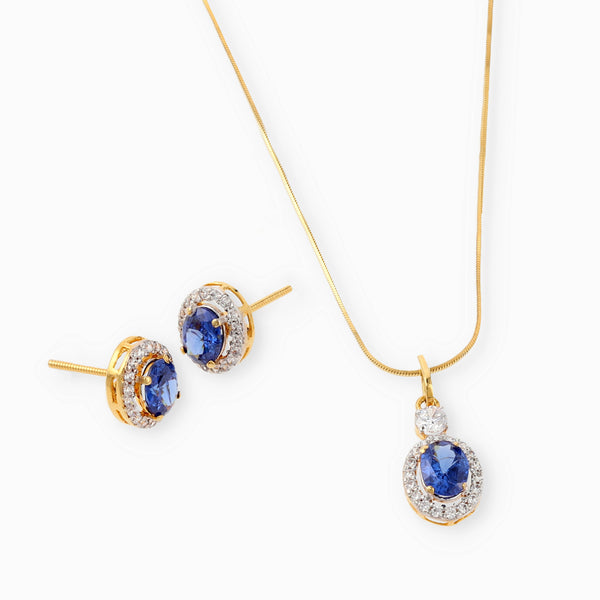 Blue Sapphire Oval Set