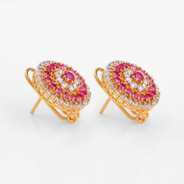 Ruby Round Studs