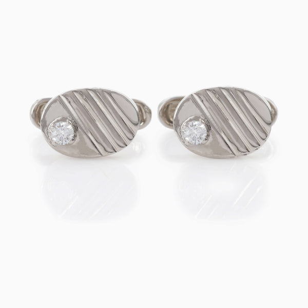 Classic silver cufflinks