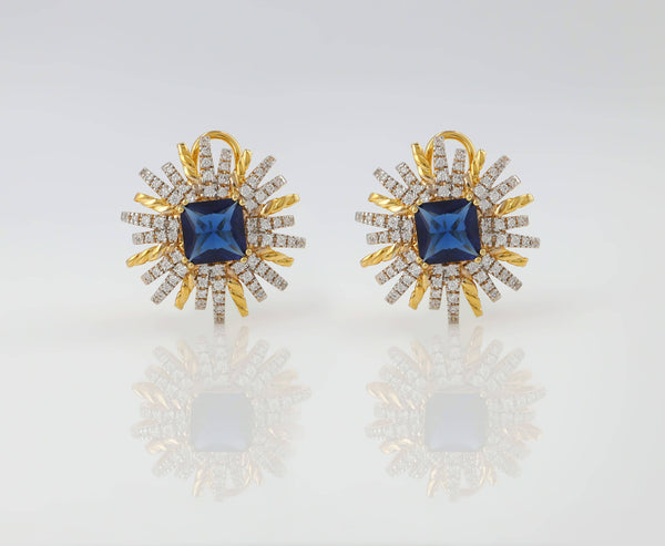 Cosmic sapphire studs