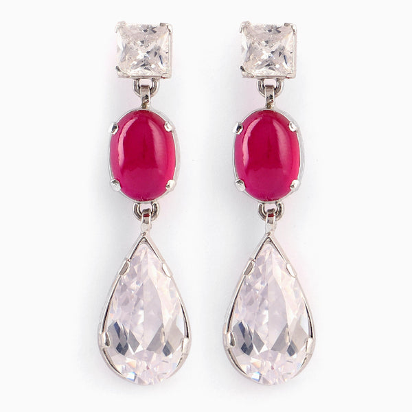 Ruby Snowdrop Earrings