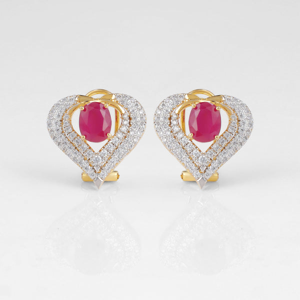 Ruby diamante studs