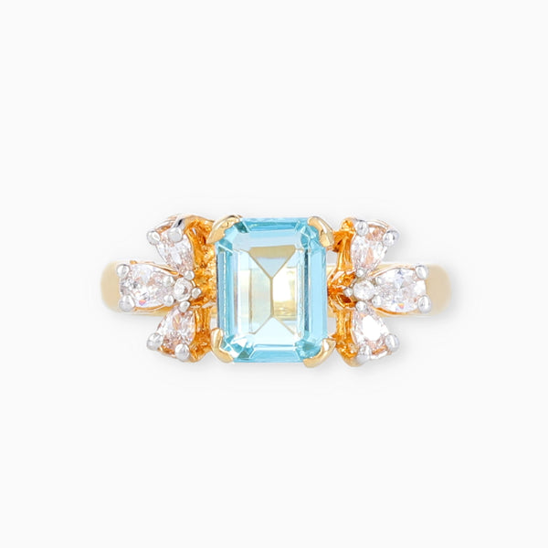 Aqua Iris Zircon Ring