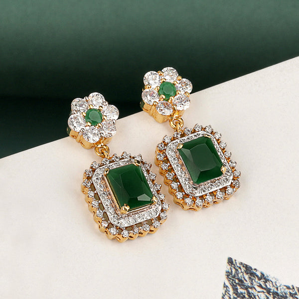 Vanity Emerald Dangles