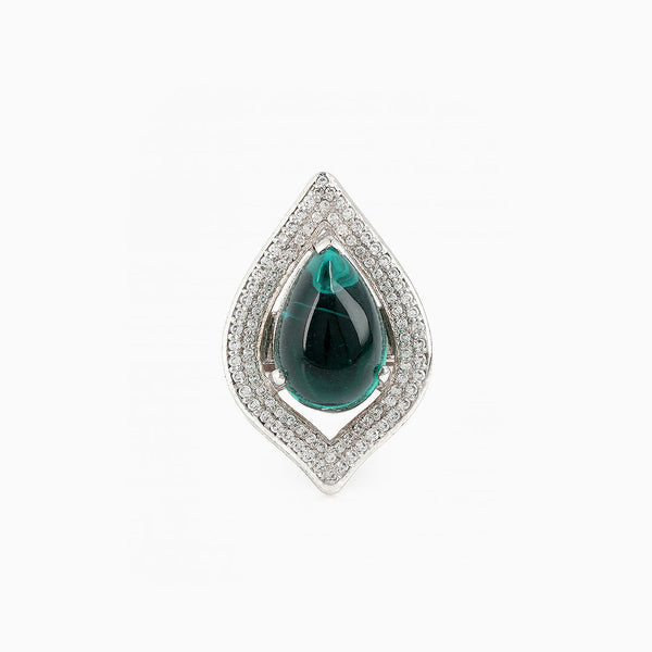 Emerald Drop Ring