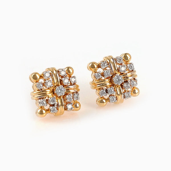 Gold Zirconia Studs