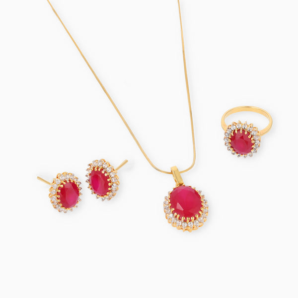 Blossom Ruby Stud Set