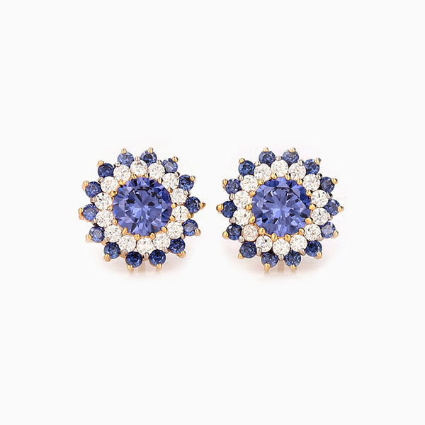 Queen Blue Studs