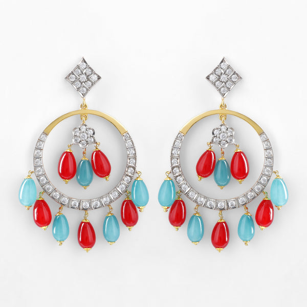 Ruby aqua earrings