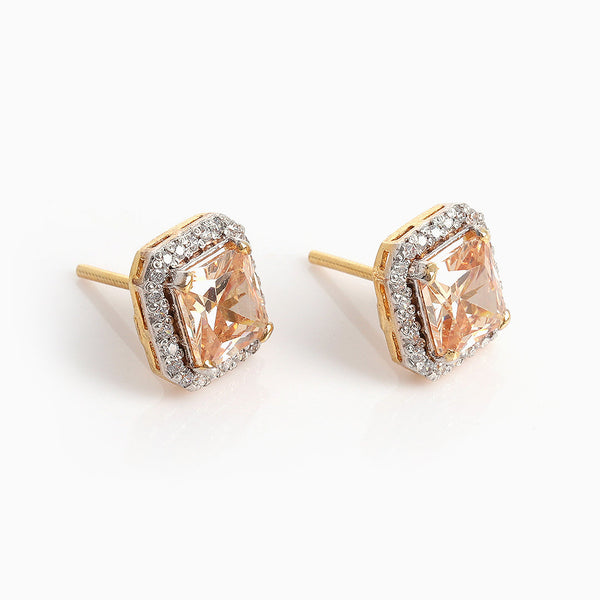 Champagne Squared Studs