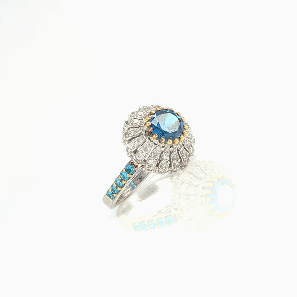 Sea Blue Gem Ring