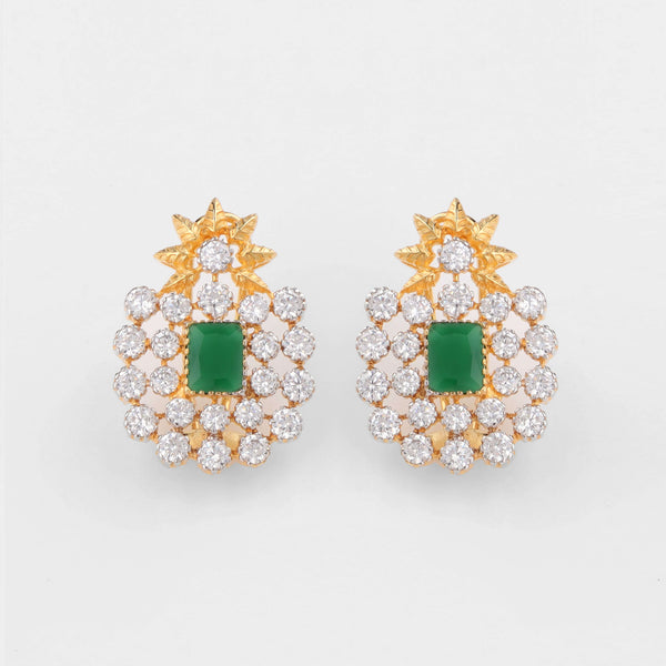 Emerald Gold Studs