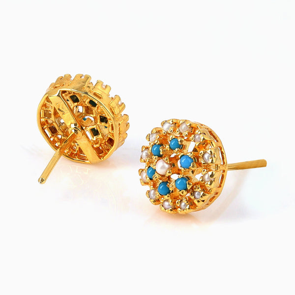 Disc Turquoise Studs