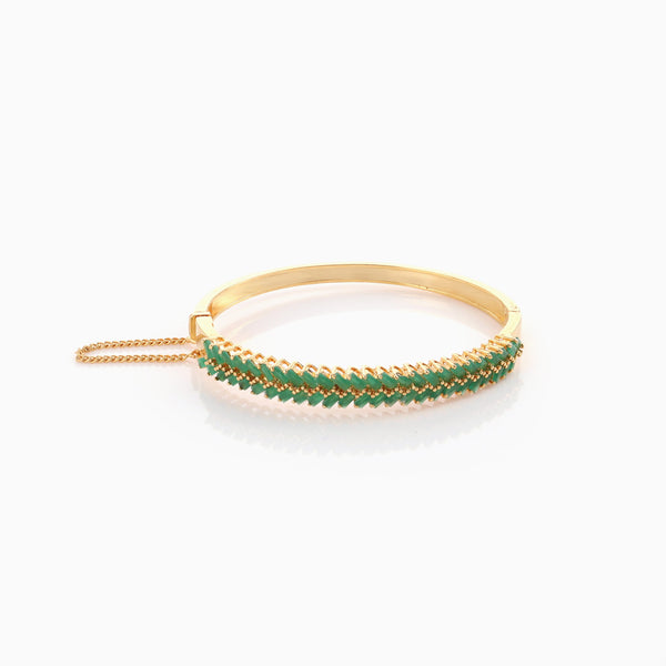 Emerald Leafy Bangle