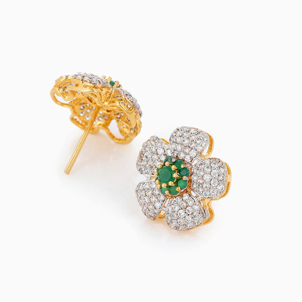 Deluxe Shine Emerald Studs