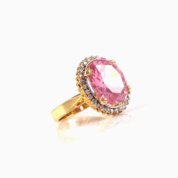 Flawless Pink Zirconia Ring