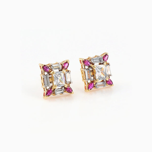 Lilac Cubic Studs