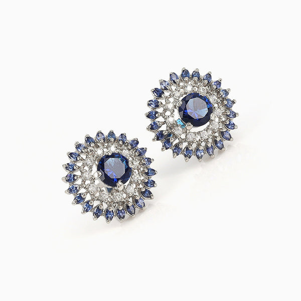 Circular Sapphire Studs