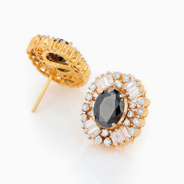 Black Topaz Studs