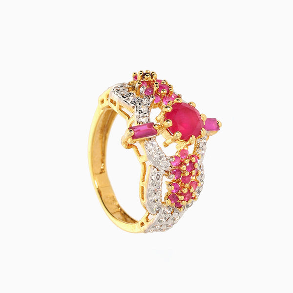 Encrusted Ruby Ring